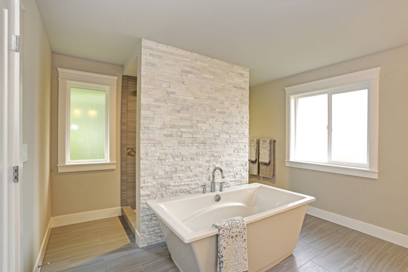 Stone-Effect Bathtub